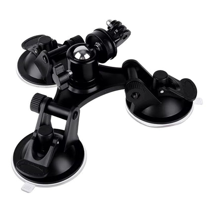 Reflex Camera CMS-X124-1 Removable Tri-Angle Suction Cup Mount – 9cm, Compatible with GoPro Hero 13-8 and Other Action Cameras