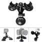 Reflex Camera CMS-X124-1 Removable Tri-Angle Suction Cup Mount – 9cm, Compatible with GoPro Hero 13-8 and Other Action Cameras