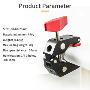 Reflex Camera DMC-TE322/260 Aluminum Adjustable Articulating Friction Magic Arm with Super Crab Clamp